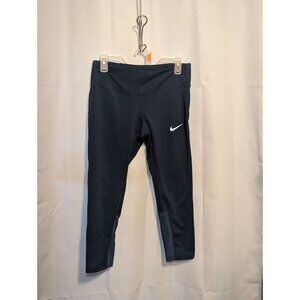 Nike Dri Fit Women Size Medium Blue Cropped Capri Leggings Nike Running